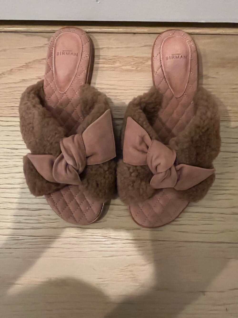 Pink Alexandre Birman Fur Slippers ( Lightly Used)